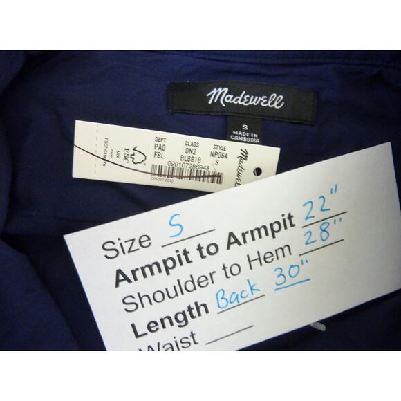 NWT Madewell The Oversized Straight Hem Shirt in Signature Poplin Size S - Picture 5 of 5